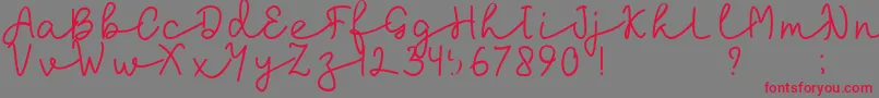 laksana Font – Red Fonts on Gray Background