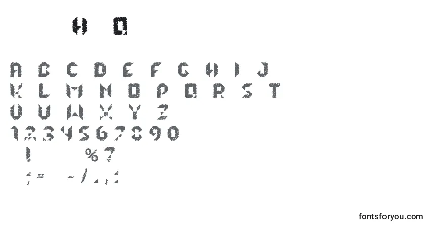 Czcionka LalekHexQ – alfabet, cyfry, specjalne znaki