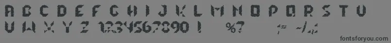 Шрифт lalekHexQ – чёрные шрифты на сером фоне