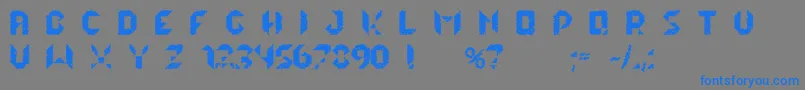 lalekHexQ Font – Blue Fonts on Gray Background