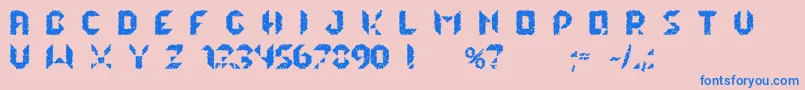 lalekHexQ Font – Blue Fonts on Pink Background