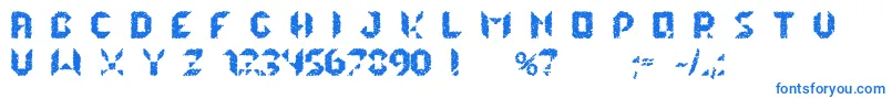 lalekHexQ Font – Blue Fonts on White Background