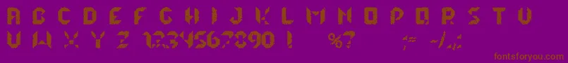 lalekHexQ Font – Brown Fonts on Purple Background