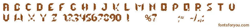 Шрифт lalekHexQ – коричневые шрифты на белом фоне