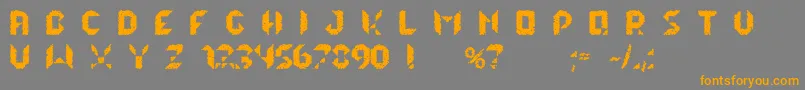 lalekHexQ Font – Orange Fonts on Gray Background