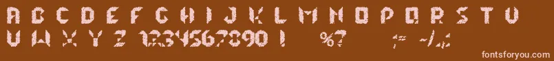 lalekHexQ Font – Pink Fonts on Brown Background