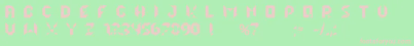 lalekHexQ Font – Pink Fonts on Green Background