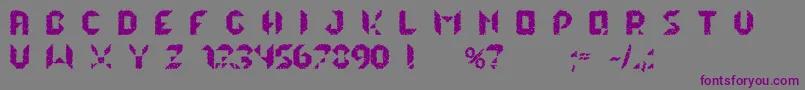 Шрифт lalekHexQ – фиолетовые шрифты на сером фоне