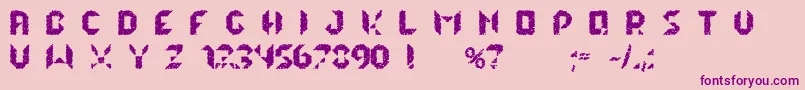 lalekHexQ Font – Purple Fonts on Pink Background