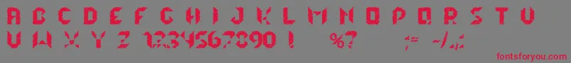 lalekHexQ Font – Red Fonts on Gray Background
