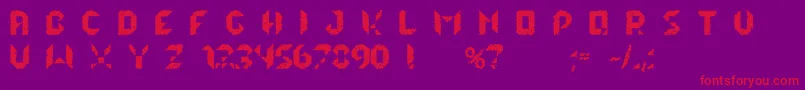 lalekHexQ Font – Red Fonts on Purple Background