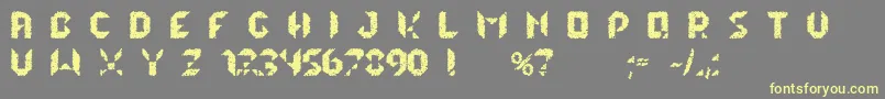 lalekHexQ Font – Yellow Fonts on Gray Background