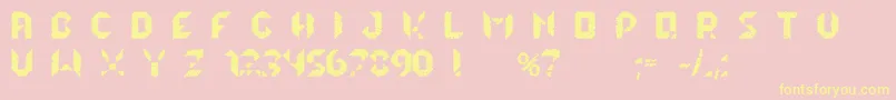 lalekHexQ Font – Yellow Fonts on Pink Background