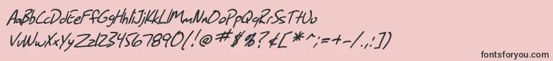 Police SfGrungeSansItalic – polices noires sur fond rose