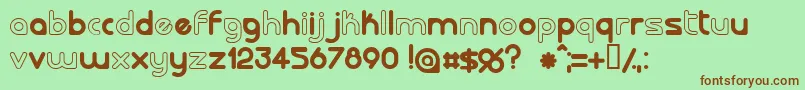 LALORG   Font – Brown Fonts on Green Background