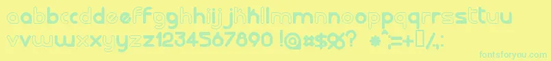 LALORG   Font – Green Fonts on Yellow Background