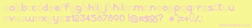 LALORG   Font – Pink Fonts on Yellow Background