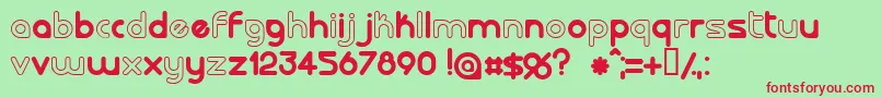 LALORG   Font – Red Fonts on Green Background