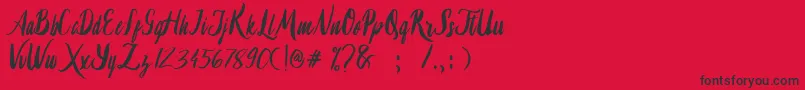 Lambaretta Font – Black Fonts on Red Background