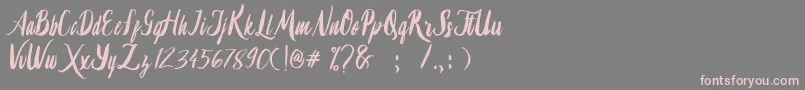Lambaretta Font – Pink Fonts on Gray Background