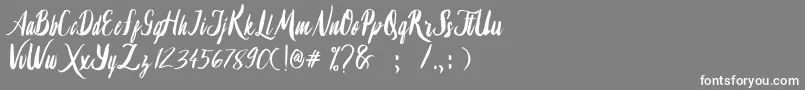 フォントLambaretta – 灰色の背景に白い文字