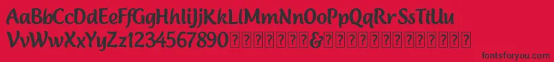 Lambola Demo Font – Black Fonts on Red Background
