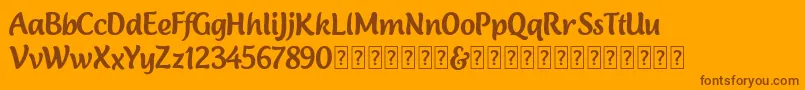 Подробнее о шрифте Lambola Demo Шрифт Lambola Demo – коричневые шрифты на оранжевом фоне