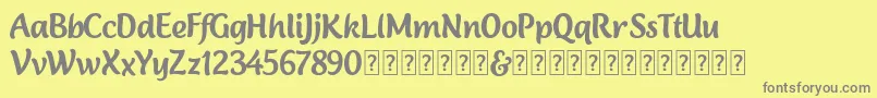 Lambola Demo Font – Gray Fonts on Yellow Background