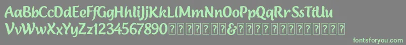 Lambola Demo Font – Green Fonts on Gray Background
