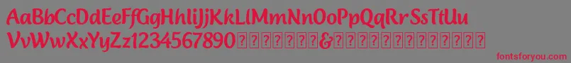 Lambola Demo Font – Red Fonts on Gray Background