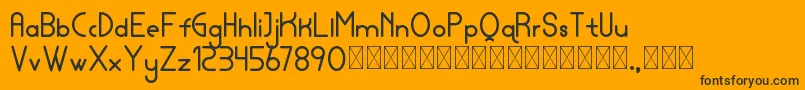 lamborgini bold personal Font – Black Fonts on Orange Background