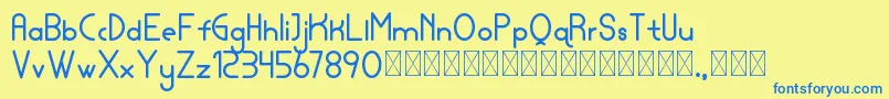 lamborgini bold personal Font – Blue Fonts on Yellow Background