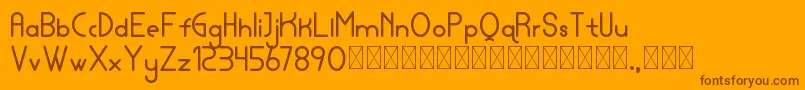 lamborgini bold personal Font – Brown Fonts on Orange Background