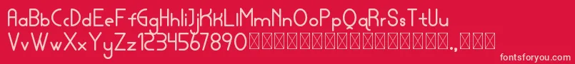 lamborgini bold personal Font – Pink Fonts on Red Background