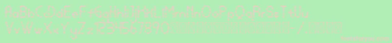 lamborgini bolddash personal Font – Pink Fonts on Green Background