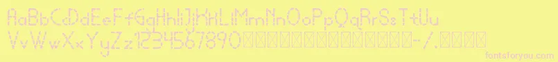 lamborgini bolddash personal Font – Pink Fonts on Yellow Background