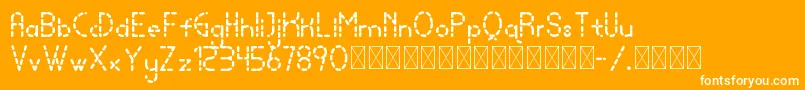 lamborgini bolddash personal Font – White Fonts on Orange Background