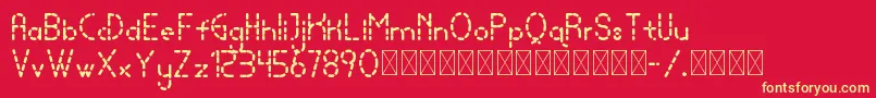 lamborgini bolddash personal Font – Yellow Fonts on Red Background