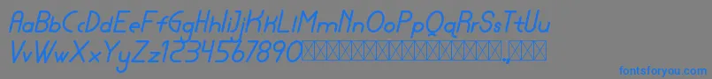 lamborgini bolditalic personal Font – Blue Fonts on Gray Background