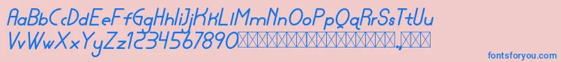 lamborgini bolditalic personal Font – Blue Fonts on Pink Background