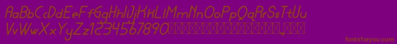 lamborgini bolditalic personal Font – Brown Fonts on Purple Background