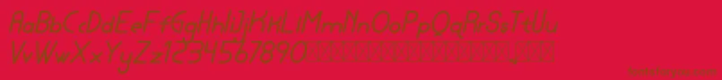 lamborgini bolditalic personal Font – Brown Fonts on Red Background