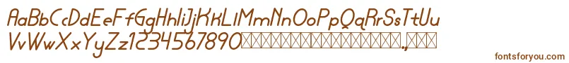 lamborgini bolditalic personal Font – Brown Fonts on White Background