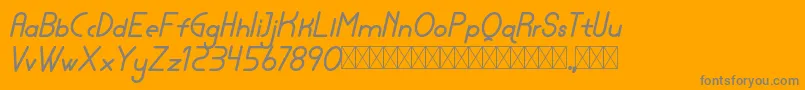 lamborgini bolditalic personal Font – Gray Fonts on Orange Background