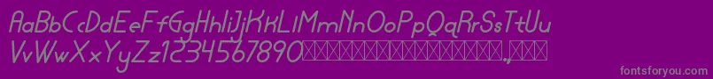 lamborgini bolditalic personal Font – Gray Fonts on Purple Background