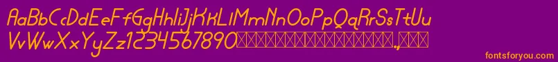 lamborgini bolditalic personal Font – Orange Fonts on Purple Background