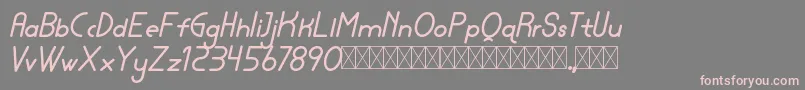 lamborgini bolditalic personal Font – Pink Fonts on Gray Background