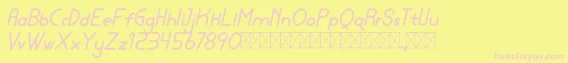 lamborgini bolditalic personal Font – Pink Fonts on Yellow Background