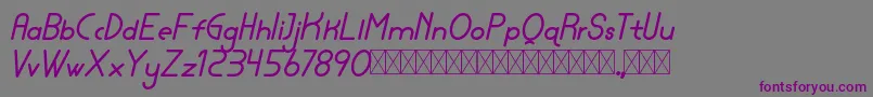 lamborgini bolditalic personal Font – Purple Fonts on Gray Background