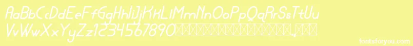 lamborgini bolditalic personal Font – White Fonts on Yellow Background